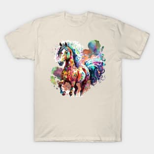 Arabian Horse Digital Watercolor T-Shirt